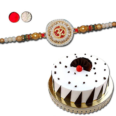 "RAKHIS -AD 4010 A (Single Rakhi) , Pineapple cake - 1kg - Click here to View more details about this Product